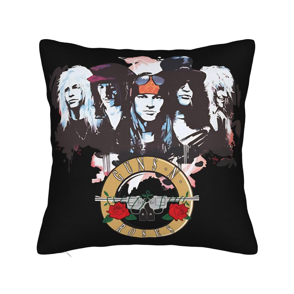 GunsNRoses Was Here rock metal band Pillowcase Merch Printing Cushion Cover  Throw Pillow Cover Home Decor Zipper Multi Size