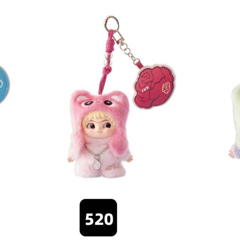 Genuine In Stock Wakuku 3.0 On A Roll Series Dolls Cute Fluffy Collectable Figure Bag Charm Keychain Toys Holiday Gift