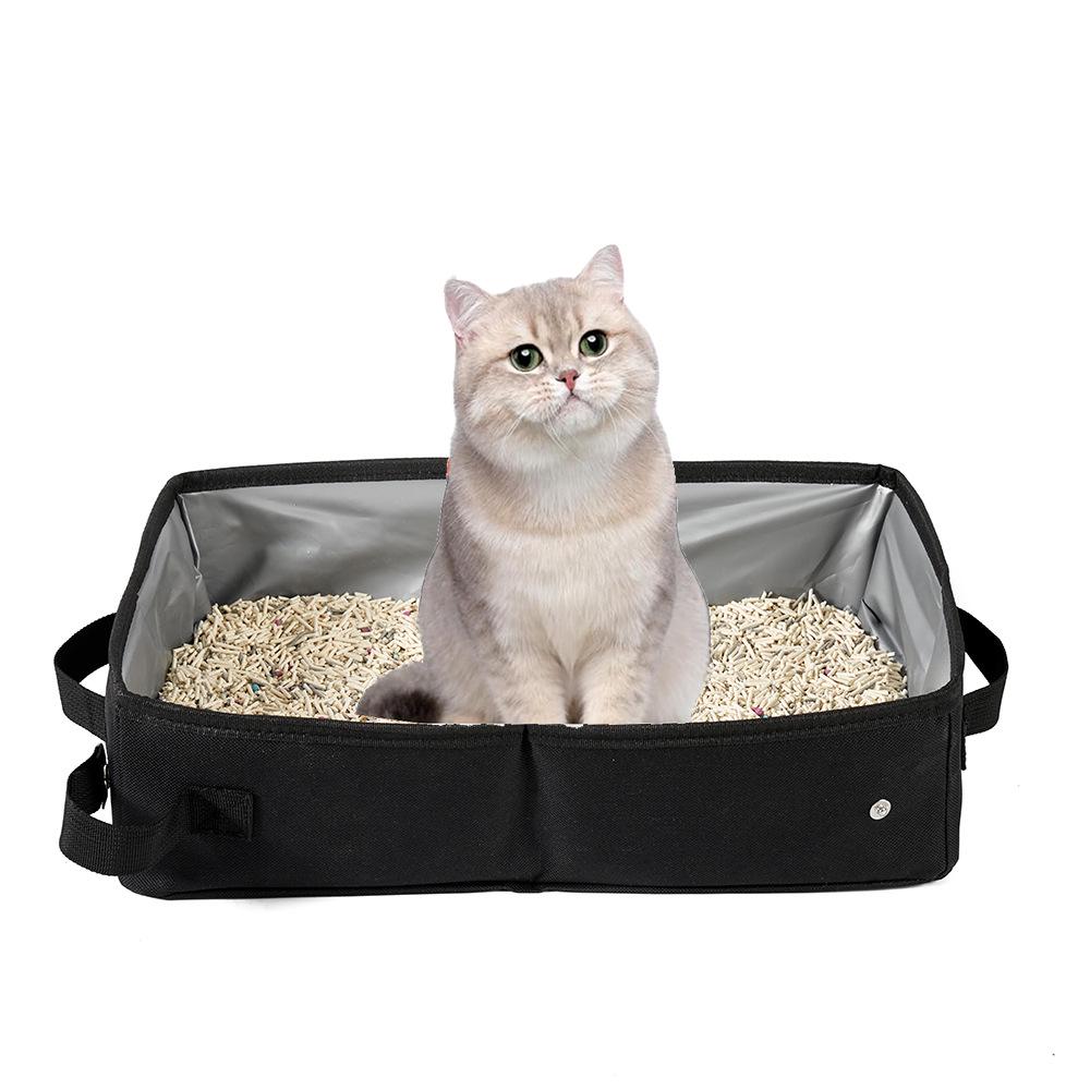 Tragbare wasserdichte Katzentoilette: Faltbare Reise- und Outdoor-Katzenklo-Tasche