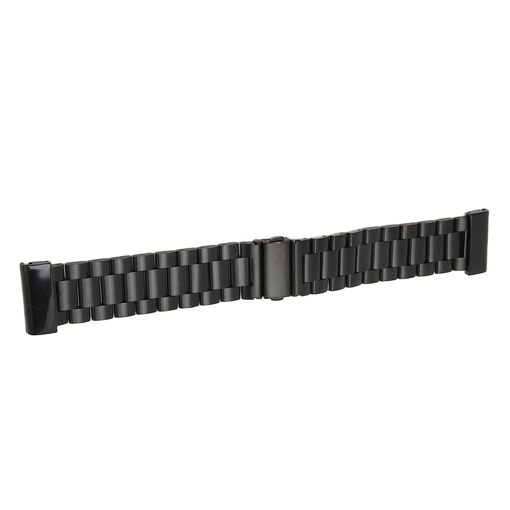 Stainless Steel Watchband Adjustable Replacement Watch Strap with 2 Snap Fastener 26mm for Fenix 7X 6X 5X Black