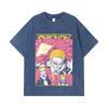 275 GSM Washed T-shirts 100% Cotton One Piece V45 Doflamingo Print Unisex Heavy Cotton T Shirt