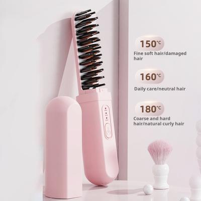 Spazzola lisciante per capelli senza fili per donne Pettine lisciante elettrico portatile