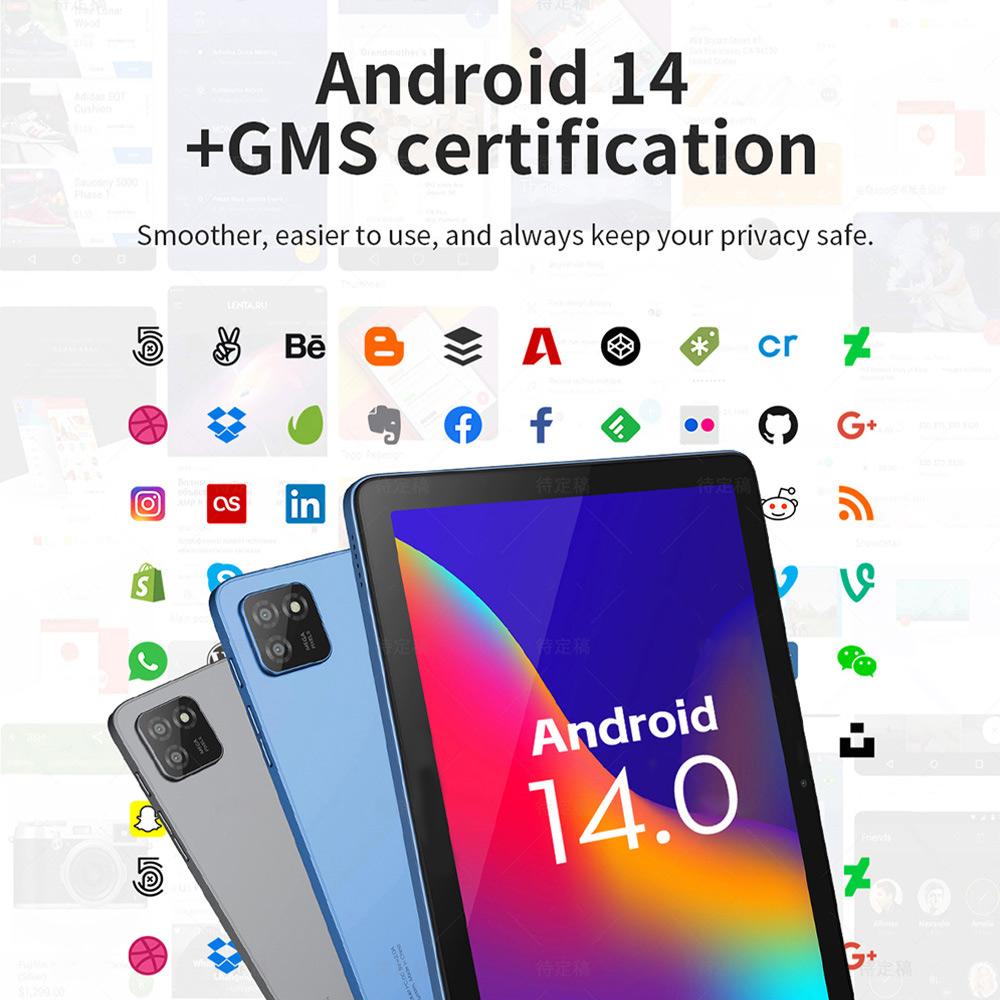 G-tab T9 Android 14 Tablet, 10.1 Inch 1280*800 IPS Screen, RK3526 4 Cores Max 2.0GHz, 6GB RAM (3GB +3GB Expansion) 64GB ROM