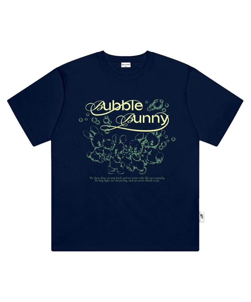 ESCAPEFROM Bubble Bunny Print Oversized Short Sleeve T-Shirt Brown