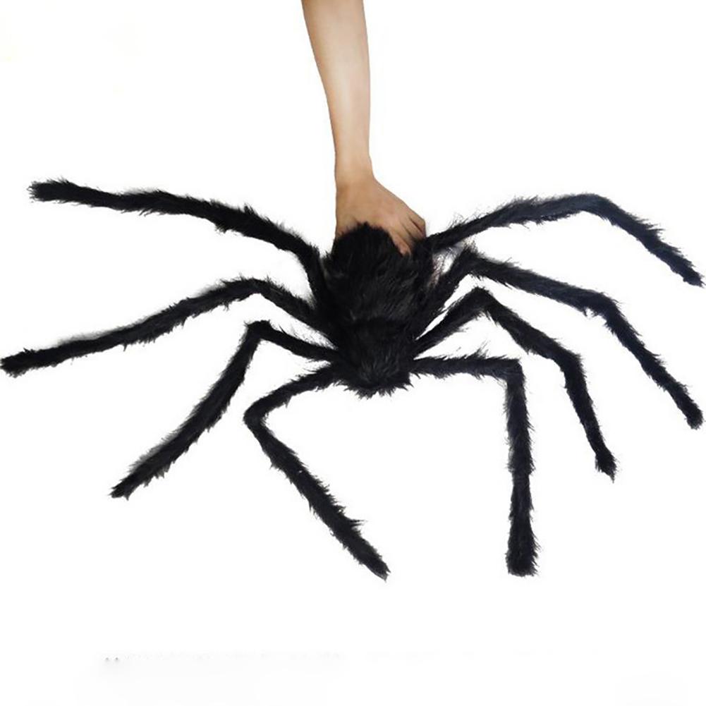 Giant Halloween Spider Decor Realistic Scary Prank Jumbo Fluffy Spider Creepy Crawler Halloween Party/Haunted House/Bar Scare Spider Decor