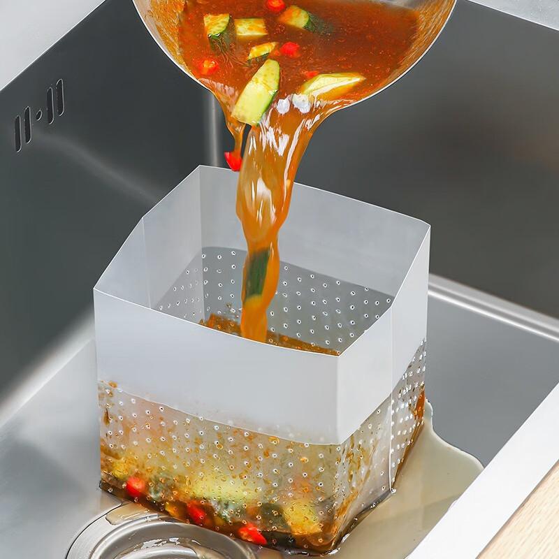 30 шт. Мешки для слива кухонной раковины против засорения Одноразовые мешки для остатков овощных отходов Подставка-складывающийся мешок-сетка для раковины 30PCS