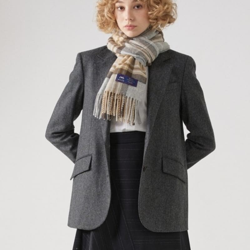 ABRAHAM MOON Merino Wool Shawl Muffler 50cm - McKellar