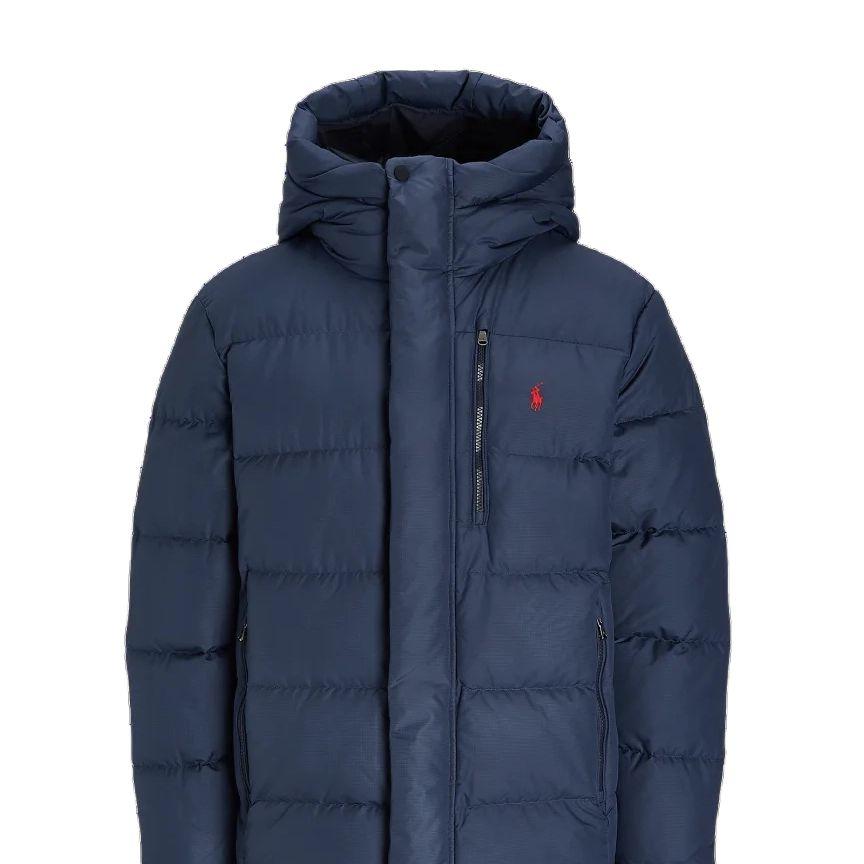 Polo Ralph Lauren Embroidered Pony Hooded Long Sleeve Down Jacket Men Jackets Navy-Blue MNPOOTW16021421