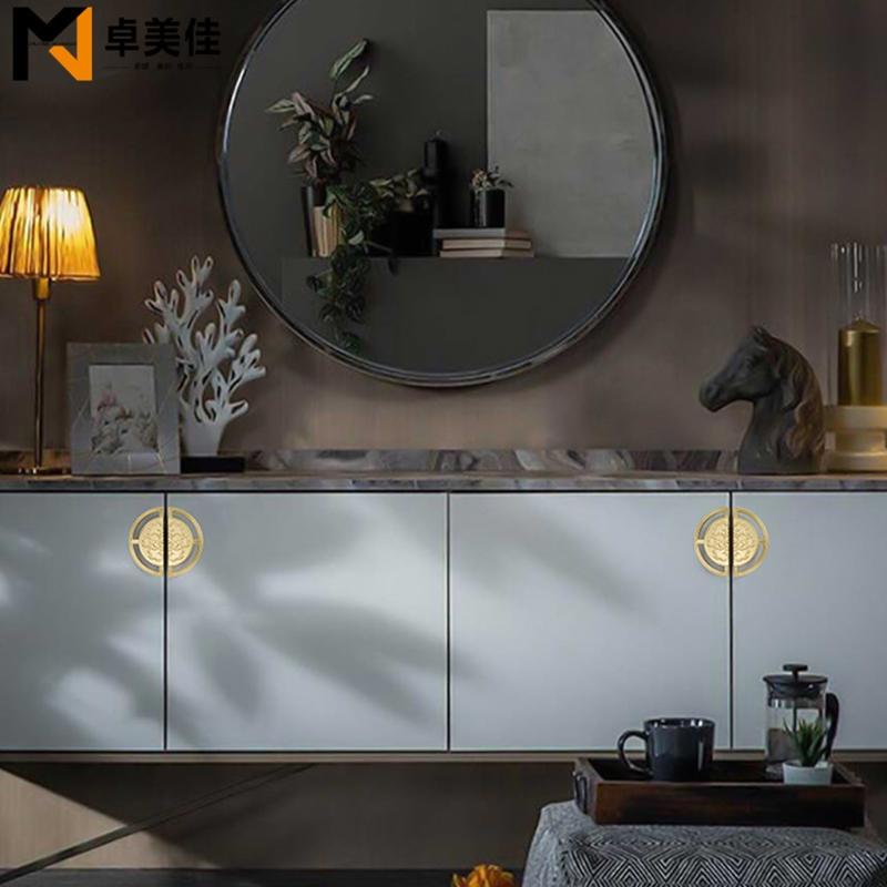 Zinc Alloy Drawer Pulls Chinese retro Dresser Wardrobe Knobs Kitchen Cupboard Drawer Handles Furniture Handle Hardware