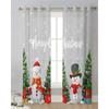 Christmas Snowman Christmas Tree Yarn Curtain Window Tulle Curtains For Living Room Kitchen Window Sheer Voile Curtains