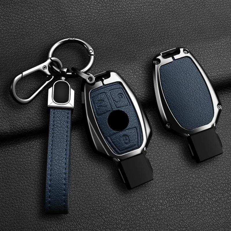 Alloy Style Car Key Case Cover Shell Fob For Mercedes Benz A C E S Class W213 W222 W223 W205 W206 W212 W176 Glc Cle Cla Amg X167