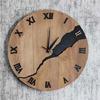 Moderne Wanduhr mit Rissmuster ohne Ticken Holz 30cm Hängeuhren für Büro Wohnzimmer Küche Schule