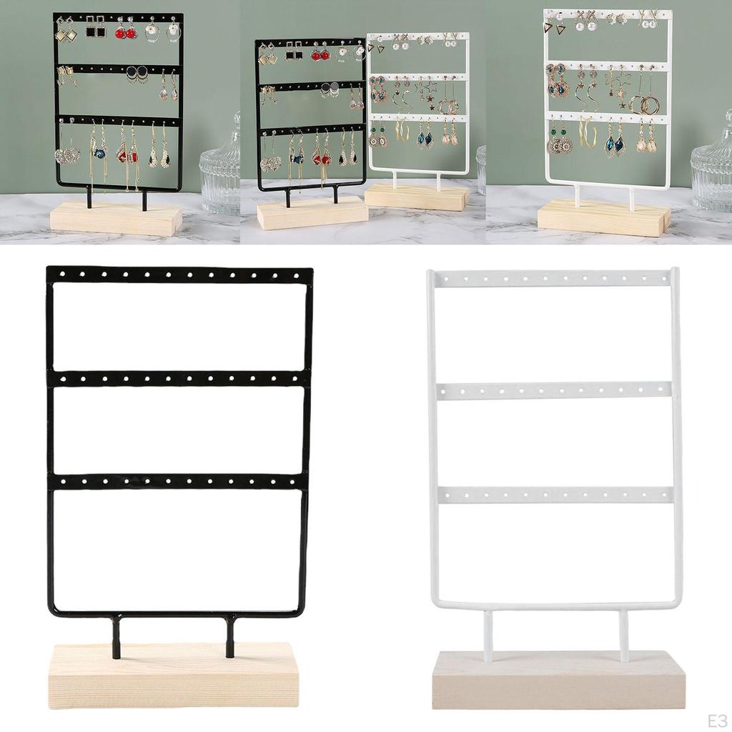 Earring Holder Organizer 3 Tier Durable for Bathroom