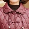 Chinese-style Mother Plus Velvet Jacket, PU Leather, Windproof Clothes, Autumn and Winter Age-reducing Retro Cotton-padded Clothes