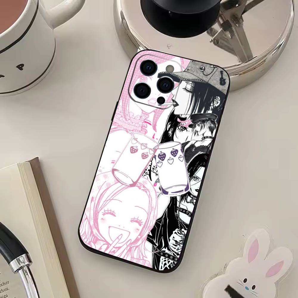 Japanese Classic Anime N-NA N-NA Phone Case For iPhone17,16,15,14,13,12,11 Plus,Pro Max Soft Black Cover