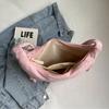 Corduroy Shoulder Bag Solid Color Women Crossbody Bag with Pockets Crescent Bag Everyday Sling Bags for School Travel Work Bolsa