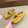 Niche retro baotou wearing half slippers women's spring and summer temperament with skirts Mary Jane