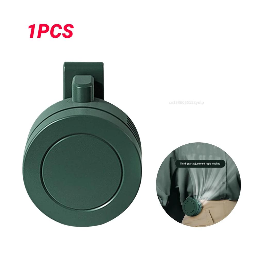 4000mAh Wearable Personal Fan Portable Mini Waist Fan 3 Speed USB Rechargeable Waist Clip Fan Emergency Mobile Power for Outdoor