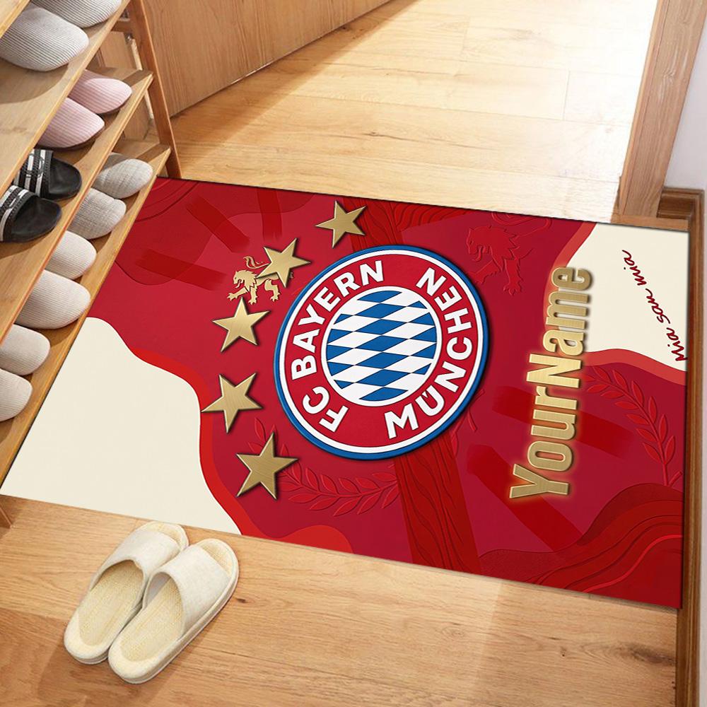 Fc Bayern München 19 Personalized Name Floor Mat Suitable for Dining Room Game Room Bedrooms Dormitory Antislip Carpet Decorate Offices