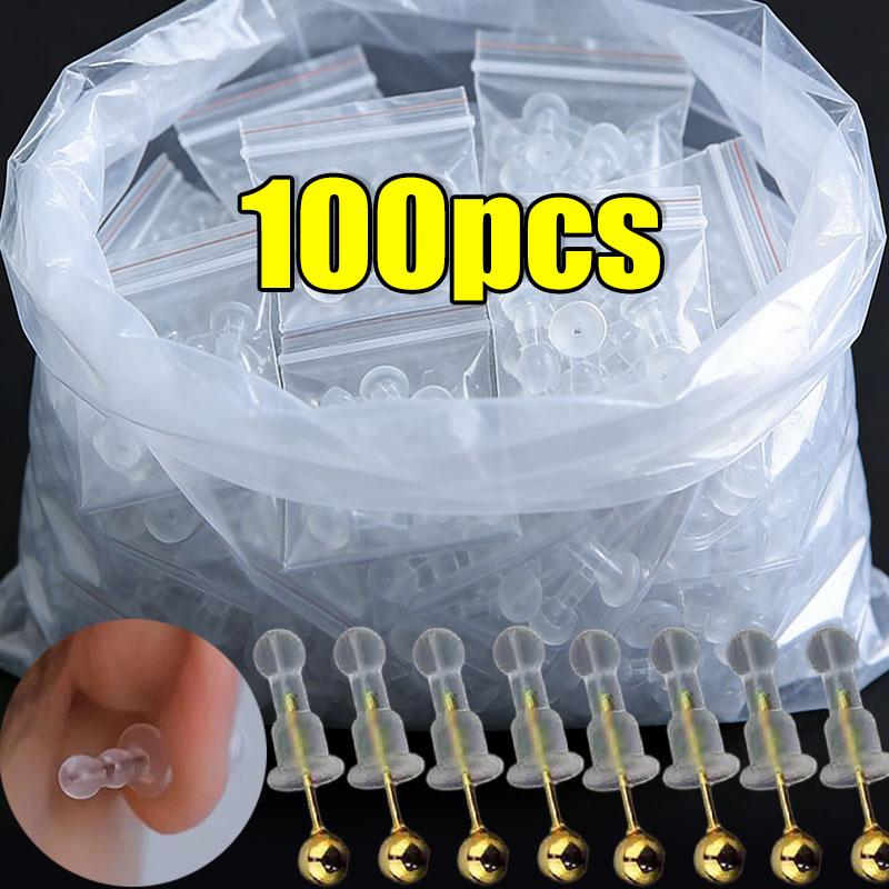 Silikon-Ohrpolster-Anti-Piercing-Ohrring Vollabdeckung Ohrstöpsel Sicherheits-Ohrringverschluss für DIY-Schmuckherstellung