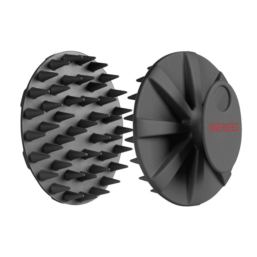 INNERNEED Shampoo 46 Scalp Brush for Cleansing and Wet and Dry Bath Brush with Unisex for All Hair Types Brush, Silicone, Soft, Long-Pronged Massage,
