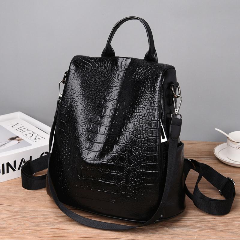 Women's Bag Anti-Theft Backpack Women's Autumn and Winter New Korean VersiPULeather Large Capacity School Bag Patter