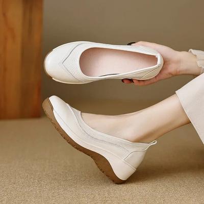 Runde Zehenpartie Einfarbige Damenschuhe Neu Rutschfeste Damen-Ballerinas Lässige Weiche Sohle Mary Jane Schuhe Bequeme Slipper Zapatillas Mujer