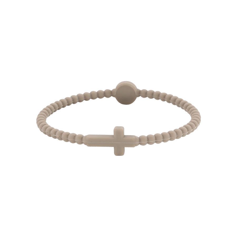 Children's Silicone Cross Thin Macaron Color Wristband Bracelet