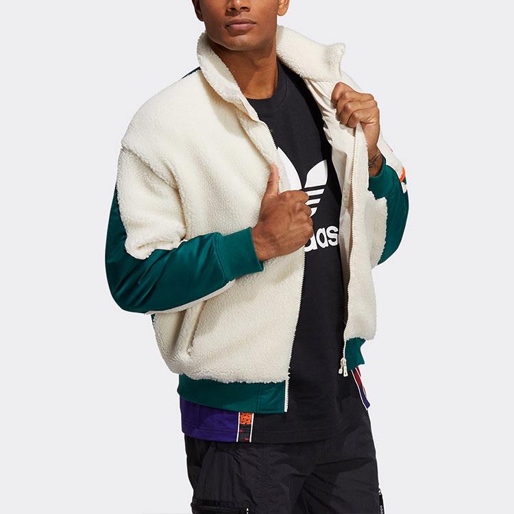 adidas Originals MR SHERPA Retro Jackets & Coats Men's Japan Version, Yellow White HC0373-