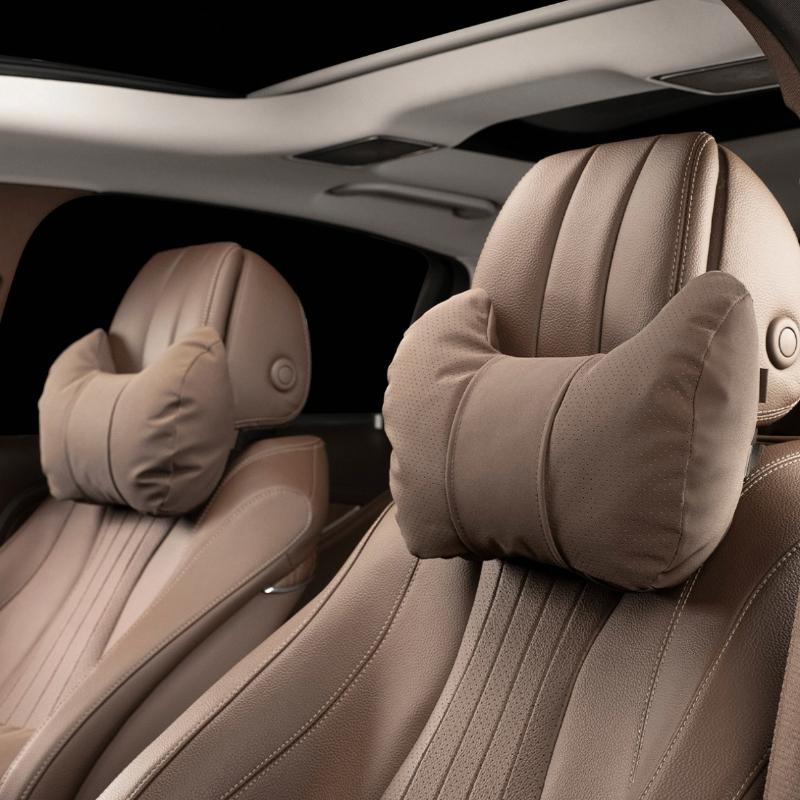 Car Headrest Memory Pillow Lumbar Pad - Fatigue Relief Cushions for Neck & Back