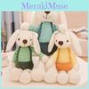 Cartoon Long Cuddly Eared Bunny Plush Toy Vest Stuffed Animal Doll Gift Kids