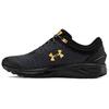 Under Armour Charged Escape 3 Gewebte Stoßdämpfende Reflektierende Niedrige Marathon-Laufschuhe Herren Sneaker Schwarz Gold 3021949-005