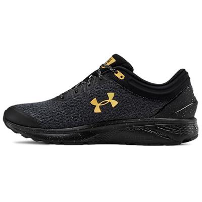 Charged Escape 3 Gewebte Stoßdämpfende Reflektierende Niedrige Marathon-Laufschuhe Herren Sneaker Schwarz Gold 3021949-005