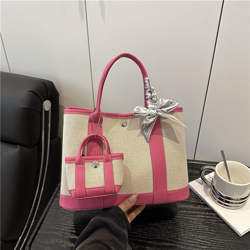 Canvas bag women's large-capacity Sen Meng simple autumn shoulder portable large class tote bag