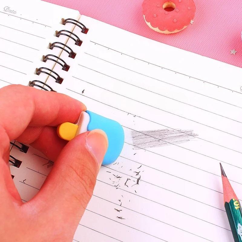 4 Pieces Per Set Cute Donut Dessert Eraser Simulation Dessert Shape ThreeDimensional Detachable Student Learning Stationery