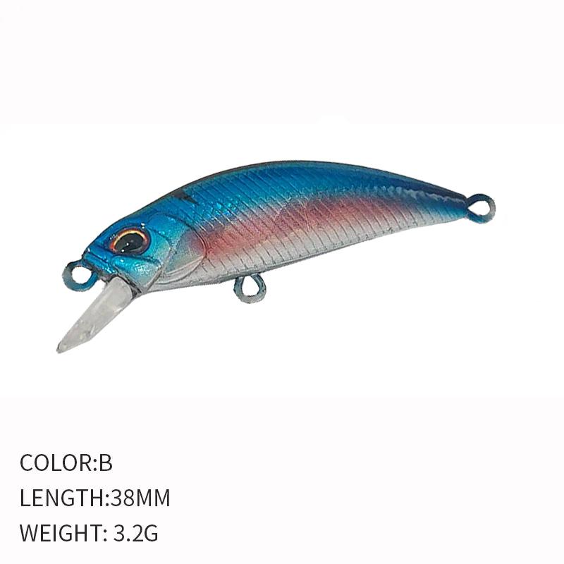 ALASICKAHot 38mm 3.2g Mini Sinking Minnow Fishing Lures Jerkbaits Peche Artificial Bait Wobbler Lure for Trout Bass Carp Fishing