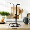 Heavy Duty Carbon Steel Mug Holder With 6 Hooks For Organized Kitchen Space Saving Storage Solution