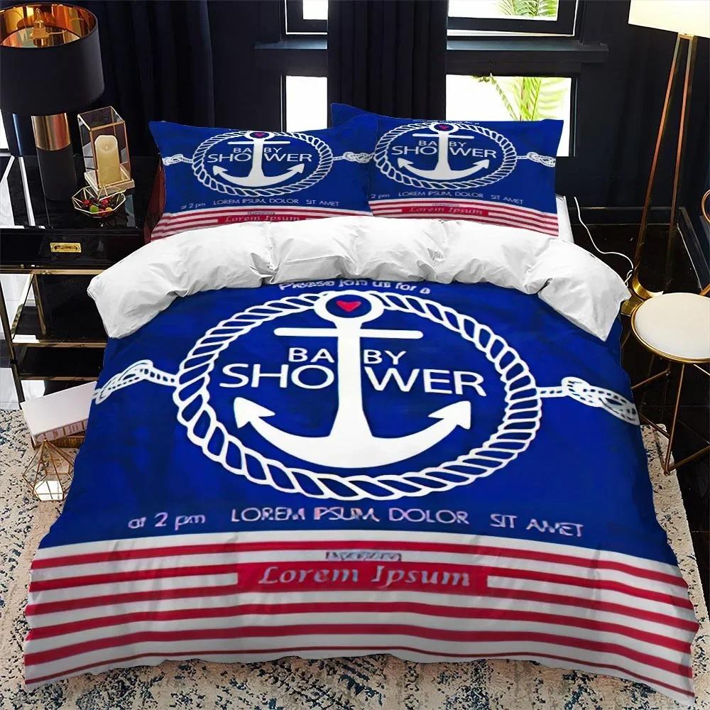 Dekbedovertrekset nautische serie queen calico Twin size dekbed beddengoedset Eenpersoons complete set