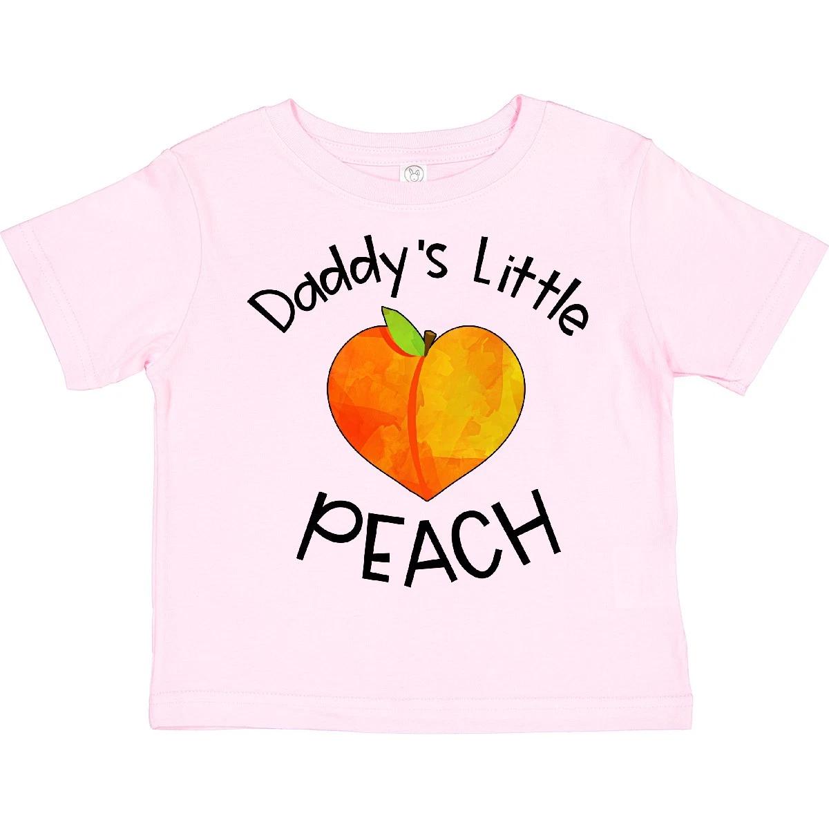 Inktastic Daddy s Little Peach Cute Peach Heart Toddler T-Shirt Food Dad Daddy 130