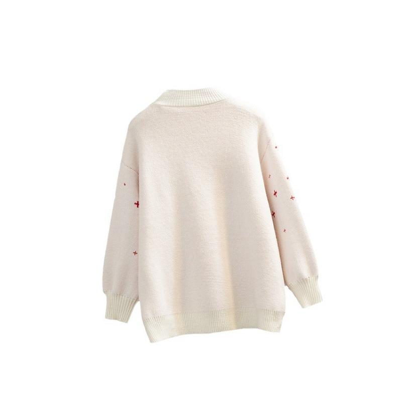 Christmas Sweater Women Christmas Deer Warm Knitted Long Sleeve Sweater Jumper Top Winter Autumn Pullovers