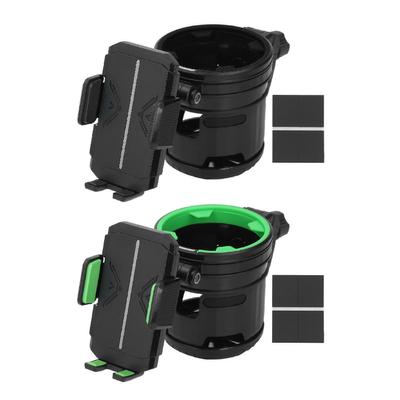Držák na kelímek do kočárku s držákem na telefon Rotace o 360 stupňů Dvojitá drážka na pohár Držák na láhev Držák na pití