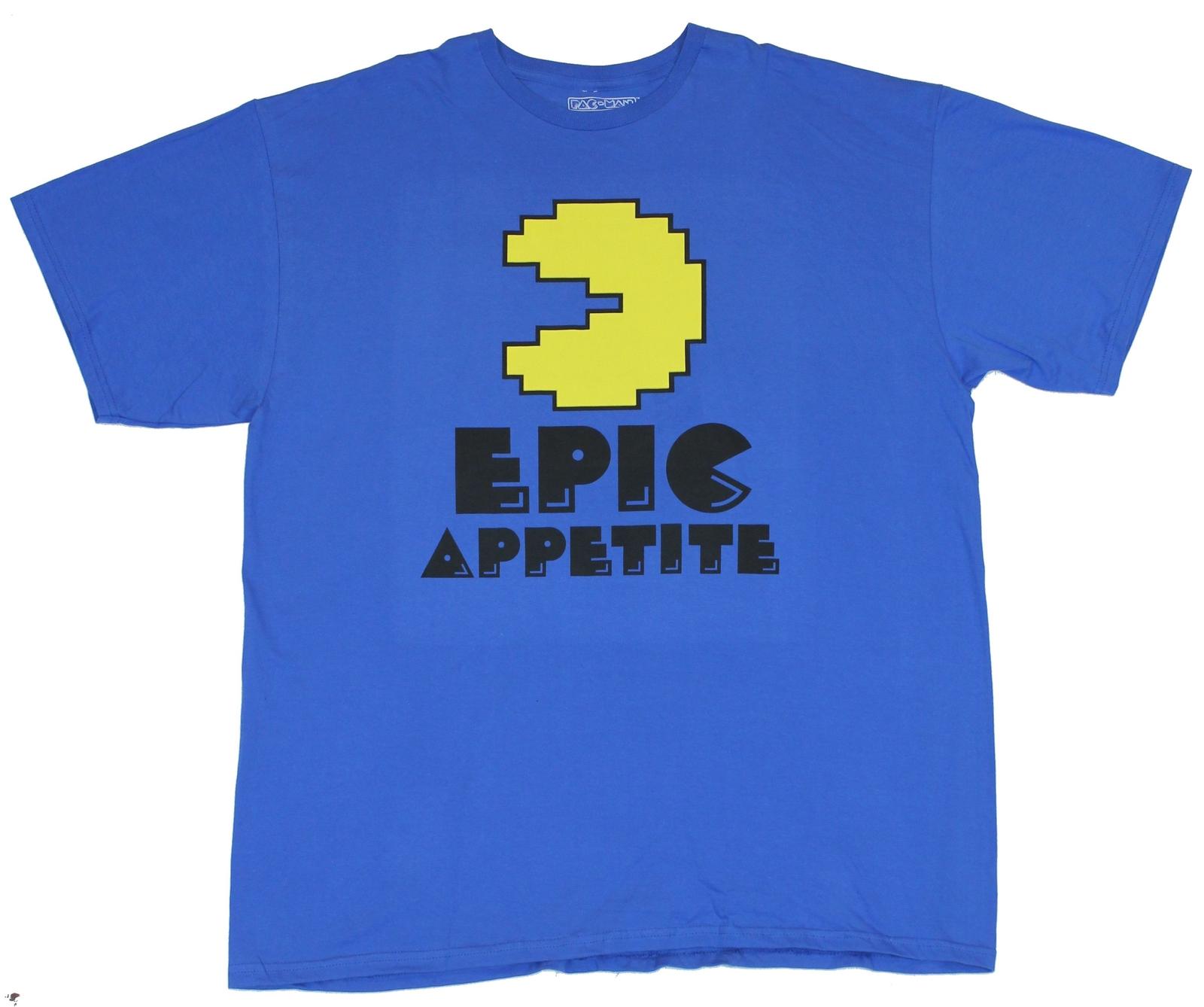 PacMan Mens T-shirt Epic Appetite Simple Pac Man Image L