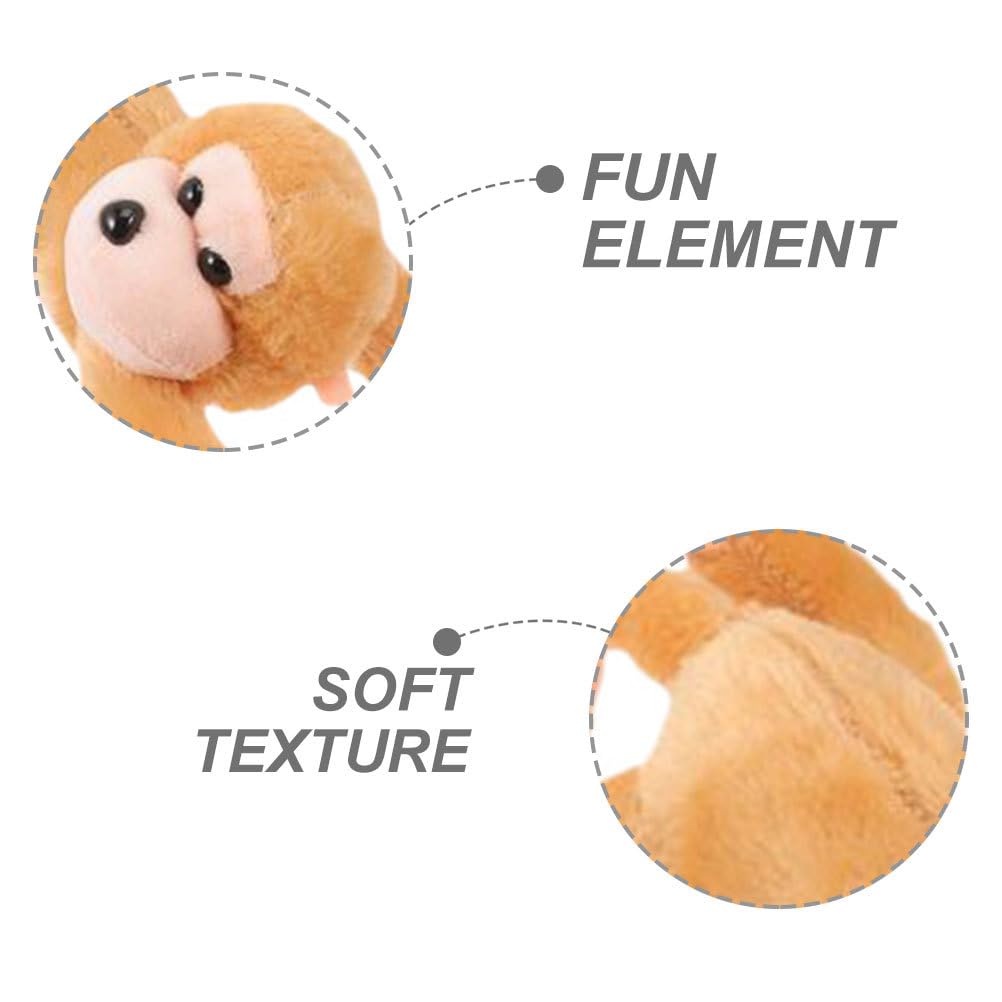 HOMSFOU Monos de Peluche Gibón Decoraciones para Anillas de Cortina, Alzapaños de Cortina de Peluche, Sujetacortinas de Animales, Suministros para Fiesta de Cumpleaños de Monos, Mono Suave