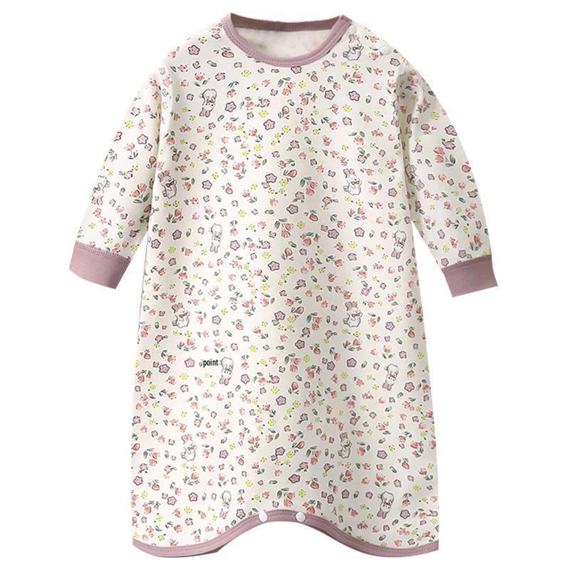 Kids' Pure Cotton Long Sleeve Anti-Kick Onesie Pajamas for All Seasons