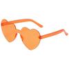 New Love Sunglasses Jelly Color Frameless Heart-shaped Sunglasses Dazzling Color Sunglasses