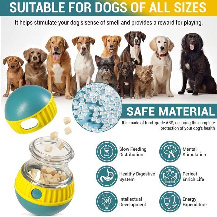 Jouet Interactif, Balle de Nourriture pour Chien Matériau ABS, Balle à Friandises Sûr et Durable, Balles Distributrices de