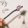 Elegant Retro Tassel Hairpin for Hanfu Updo - Women's Chinese Style Metal Hair Clip