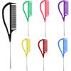 Metal Pin Tail Comb Hairdressers Barbers Rat Tail Comb for Styling Teasing Wide Tooth Pick Stylist Braiding Combs