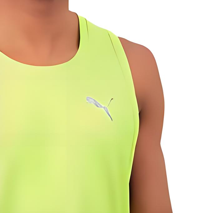 Puma Run Favorite Singlet Printed Sports Casual Moisture-Wicking Round Neck Vest Men Tops Green 523149-39