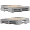 Bed Frame Gray Sonoma 135 x 190 cm Particleboard